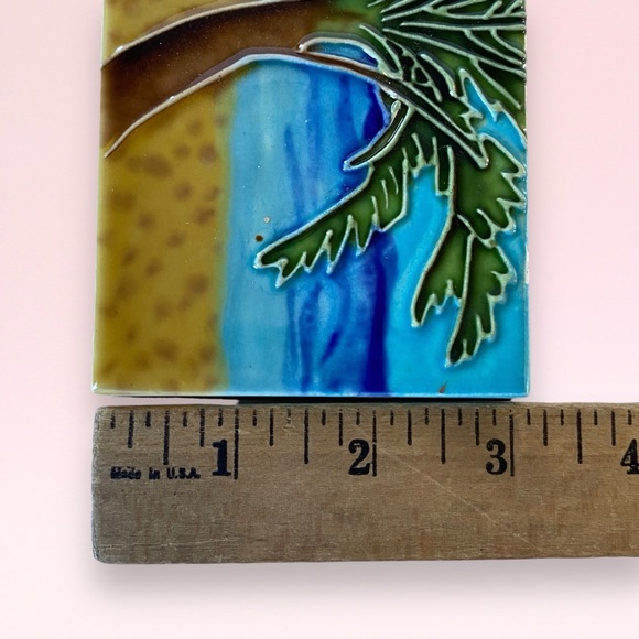 “Life is Good” Ceramic Tile Sign 15.75” Wall Hanging Beach Palm Trees - Picture 13 of 13